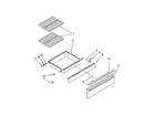 Whirlpool YGY397LXUB04 drawer and rack parts diagram