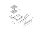 Whirlpool YGY397LXUQ05 drawer and rack parts diagram