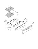 Drawer and rack parts