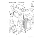 KitchenAid KUIC18NNXS1 cabinet liner and door parts diagram