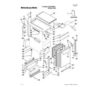 KitchenAid KUIC18PNXS2 cabinet liner and door parts diagram
