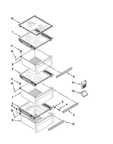 Refrigerator shelf parts
