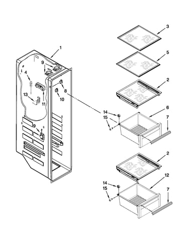 Freezer liner parts