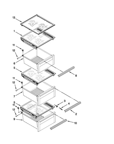 Refrigerator shelf parts