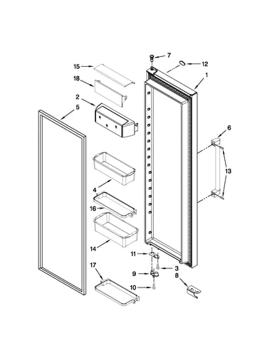 Refrigerator door parts