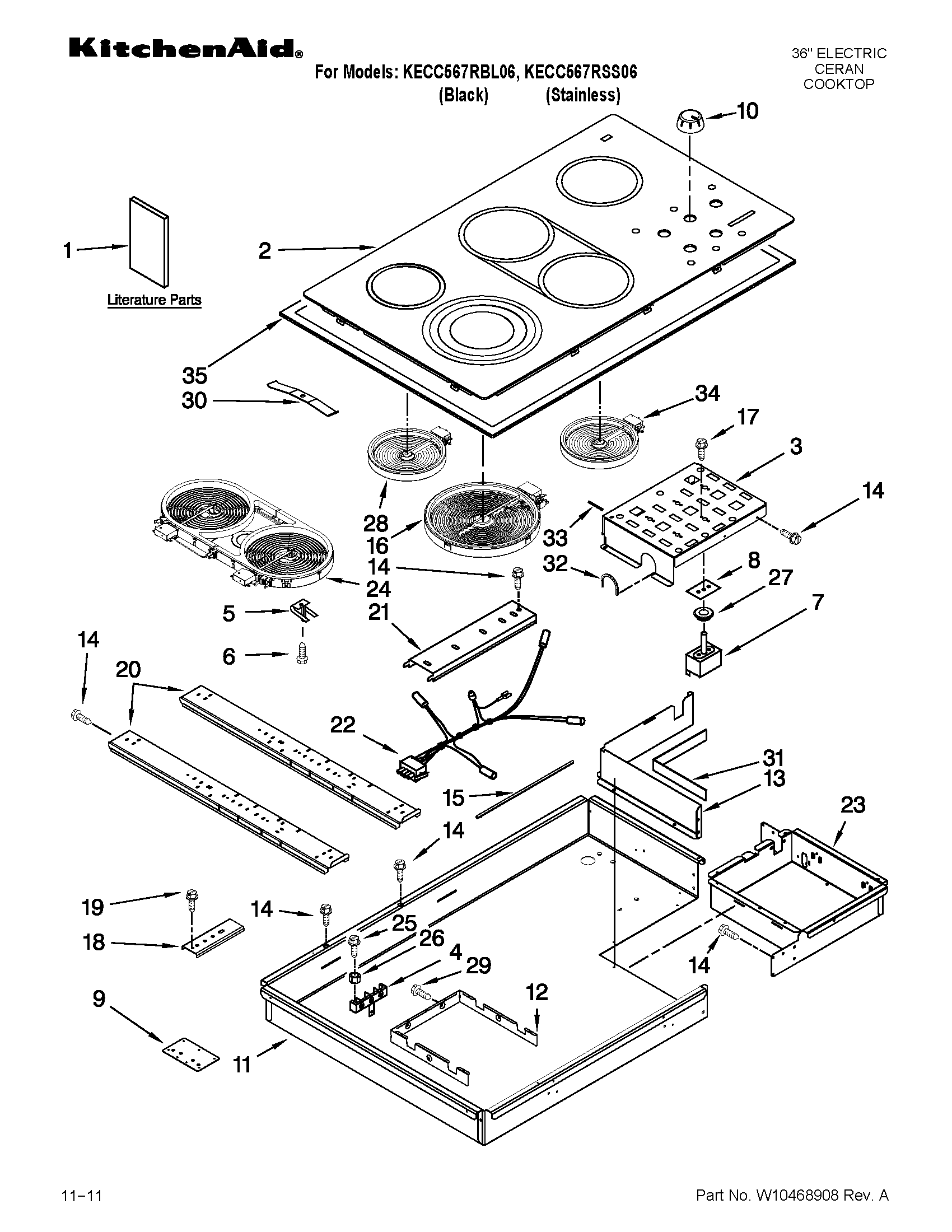 Cooktop parts