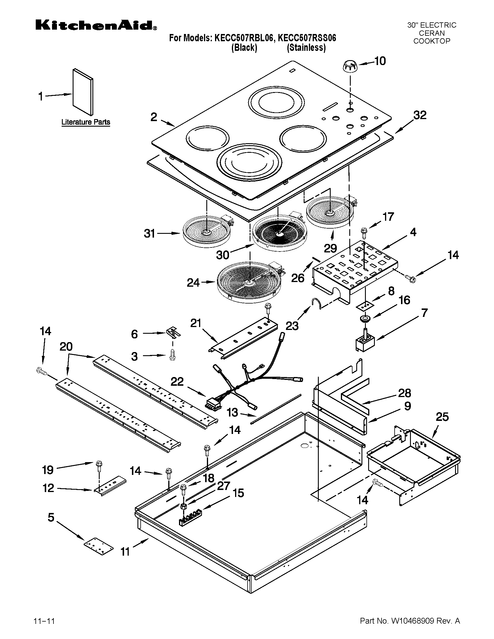 Cooktop parts