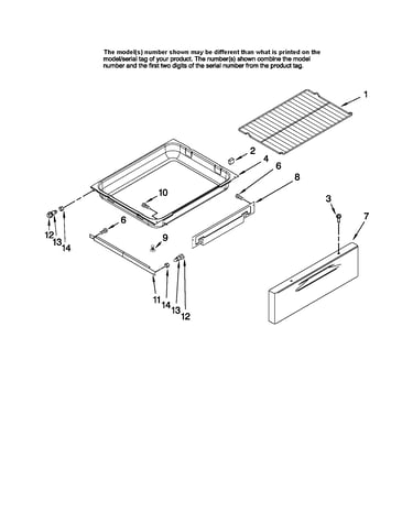 Drawer and rack parts