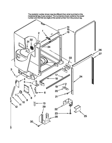 Tub and frame parts