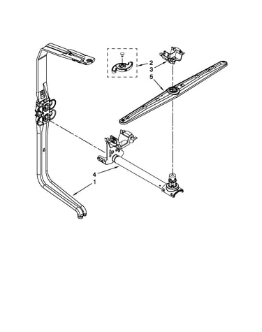 Upper wash and rinse parts