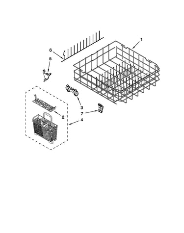 Lower rack parts