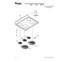 Whirlpool GGE388LXS00 cooktop parts diagram