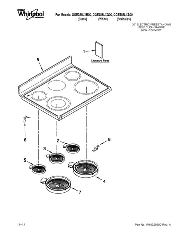 Cooktop parts