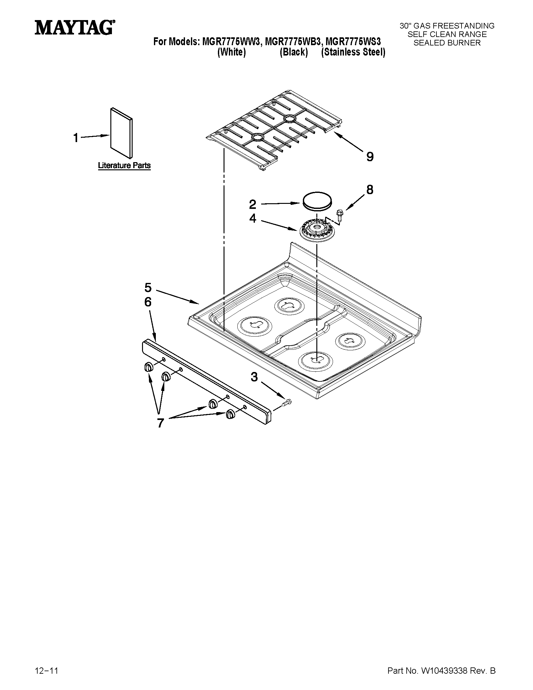 COOKTOP PARTS