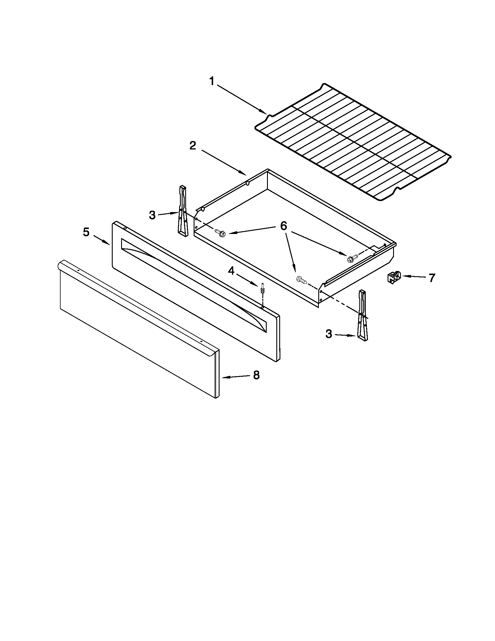 Drawer & broiler parts
