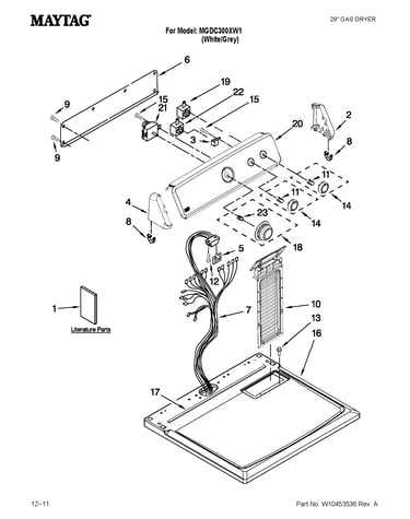 Top and console parts