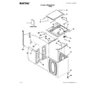 Maytag 7MMVWC300YW1 top and cabinet parts diagram