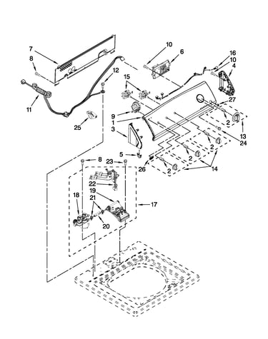 Controls and water inlet parts