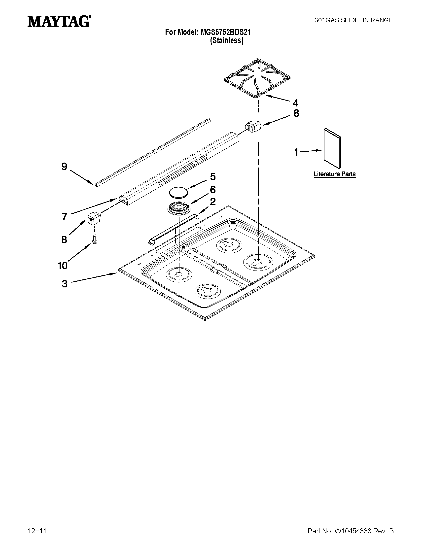 Cooktop parts
