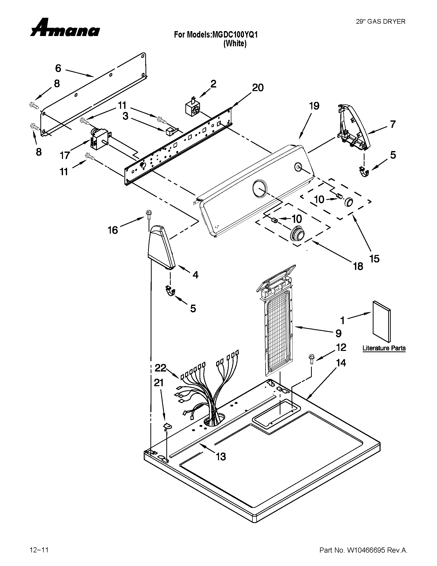 Top and console parts