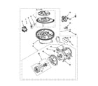 Whirlpool DP1040XTXB1 pump and motor parts diagram