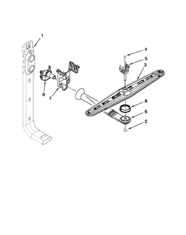 Upper wash and rinse parts