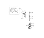 KitchenAid KSF26C6XYY00 motor and ice container parts diagram