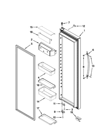 Refrigerator door parts