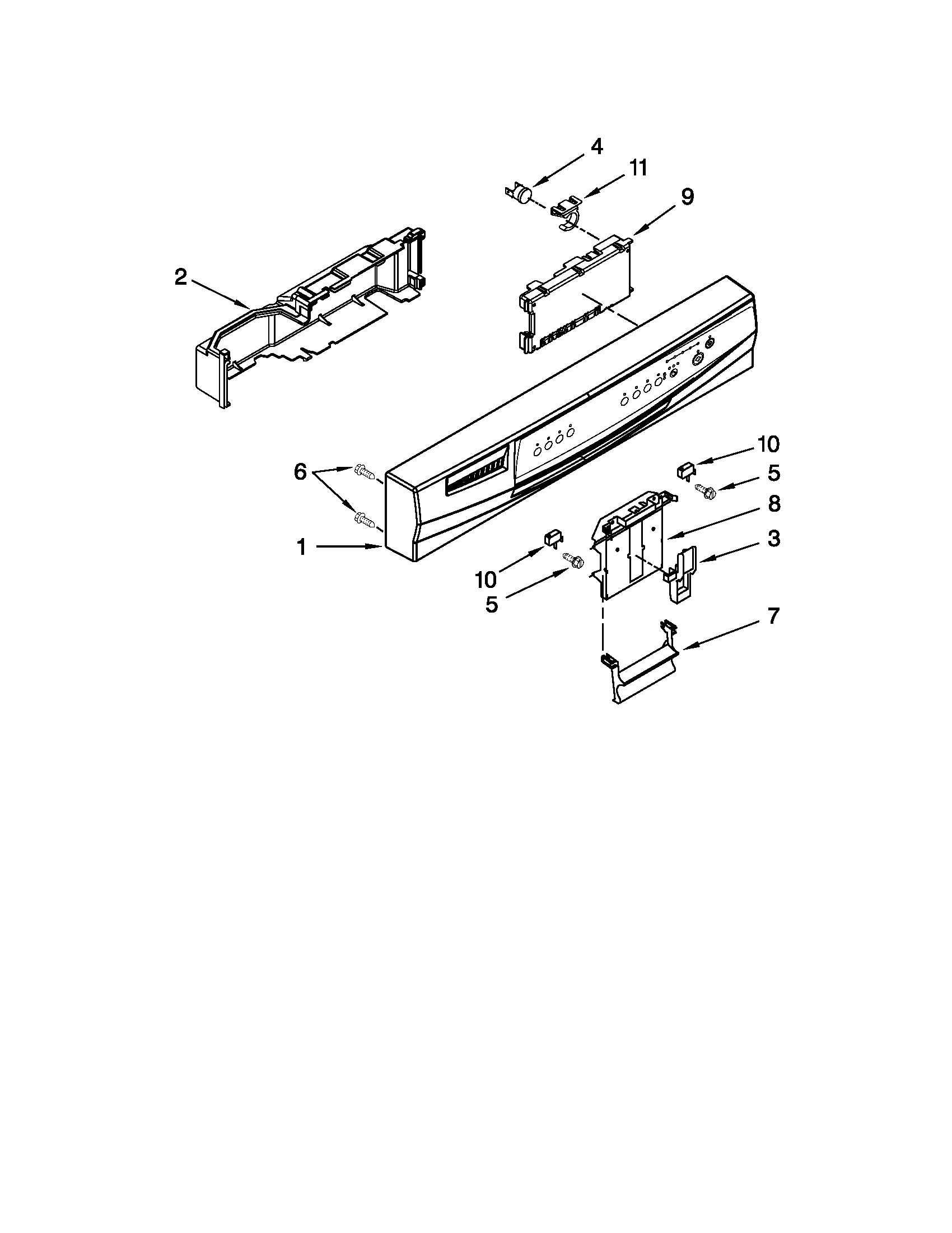 CONTROL PANEL AND LATCH PARTS