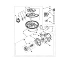 Whirlpool DU1055XTVSA pump and motor parts diagram