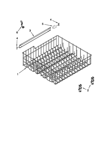Upper rack and track parts