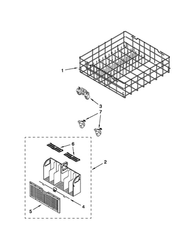 Lower rack parts