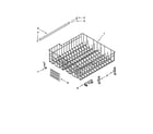 Whirlpool WDF530PAYW0 upper rack and track parts diagram