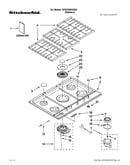 Cooktop, burner and grate parts