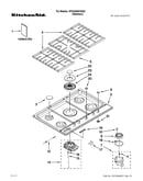 Cooktop, burner and grate parts