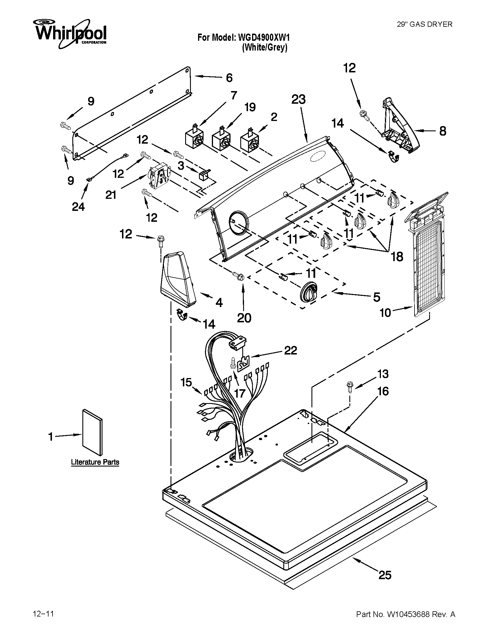 Top and console parts