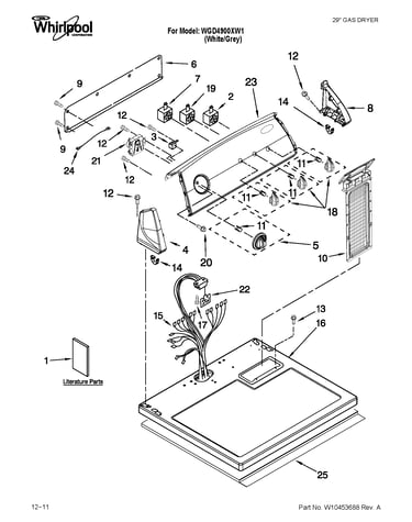 Top and console parts