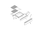 Whirlpool GW397LXUT07 drawer and rack parts diagram