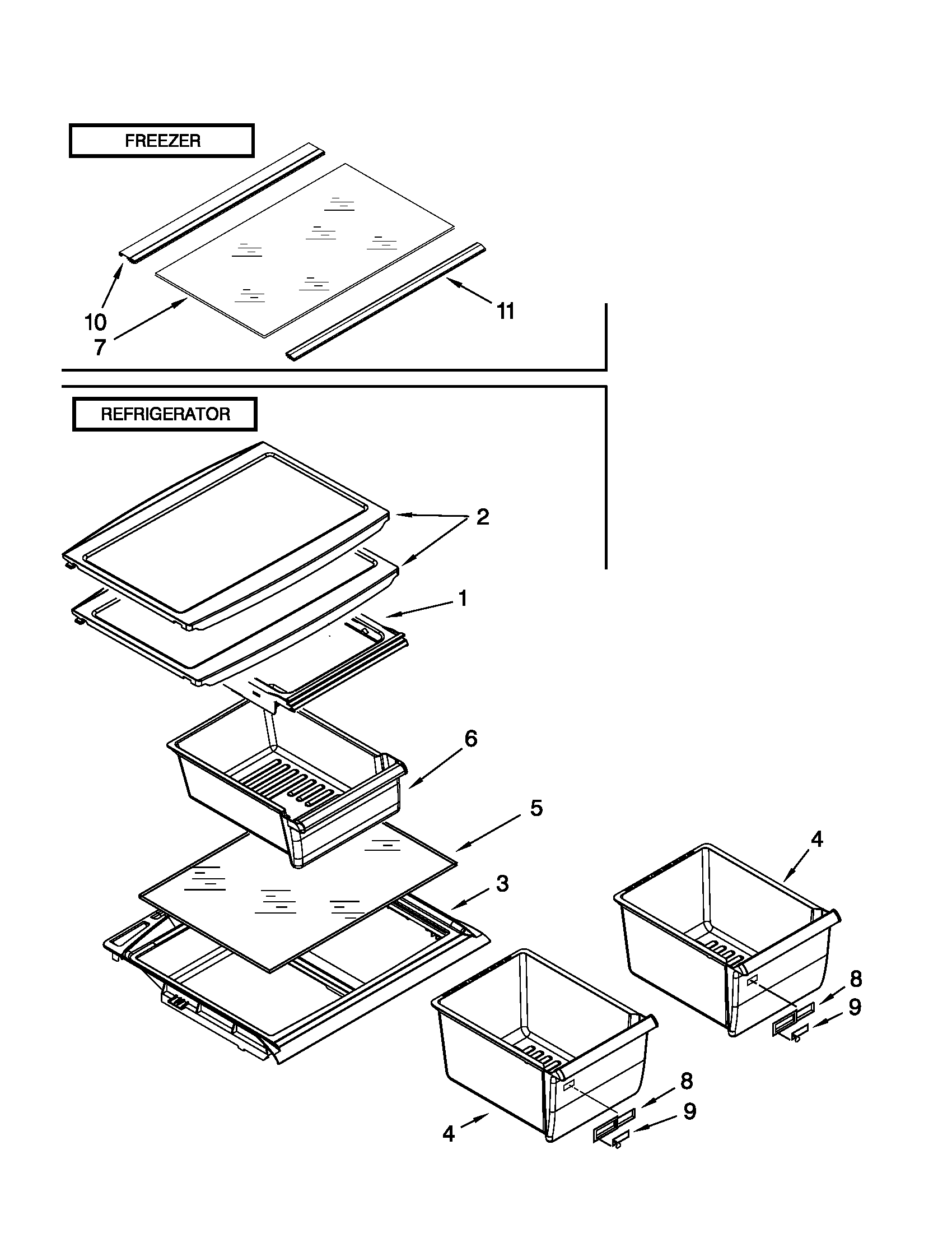 Shelf parts