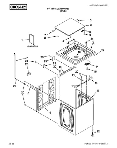 Top and cabinet parts