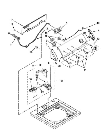 Controls and water inlet parts