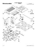 Cooktop, burner and grate parts