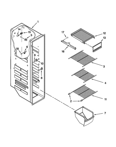 Freezer liner parts
