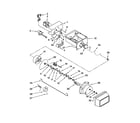 Whirlpool ED5KVEXVB05 motor and ice container parts diagram