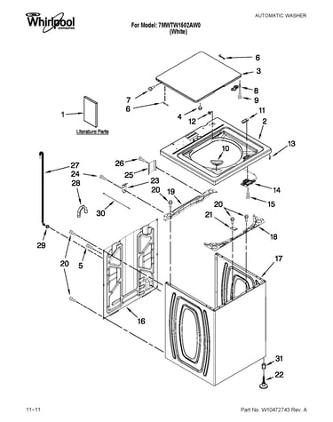 Top and cabinet parts