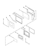 Lower oven door parts