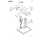 Maytag MGDC200XW1 top and console parts diagram