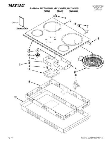 Cooktop parts