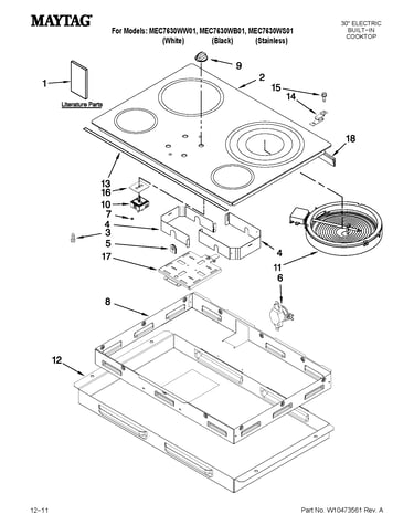 Cooktop parts