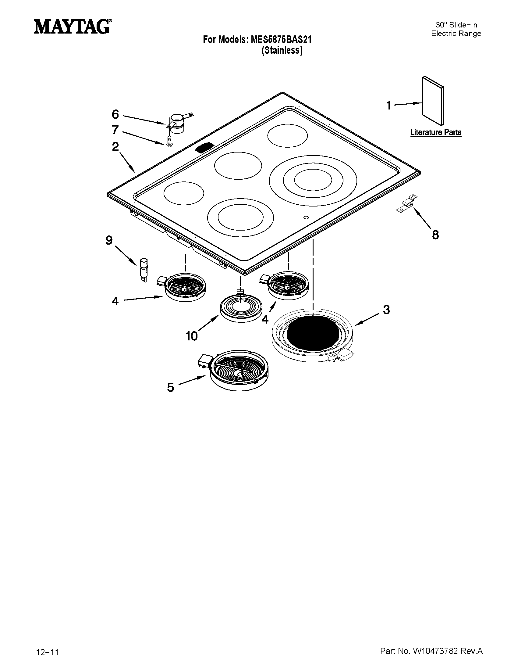 Cooktop parts